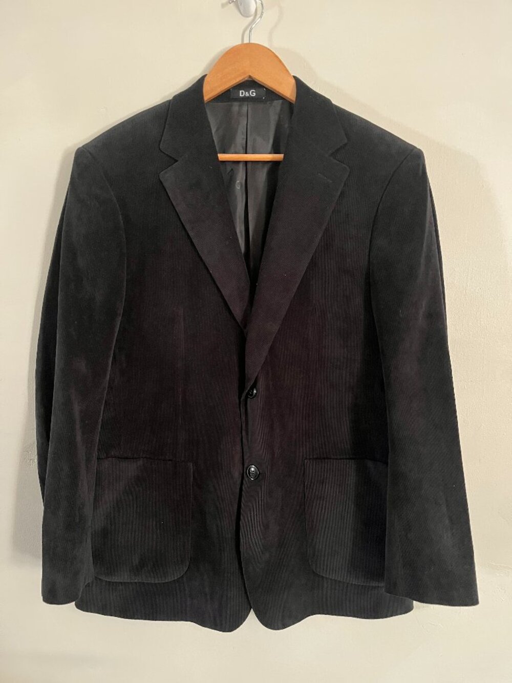 Dolce & Gabbana Black Cord Blazer